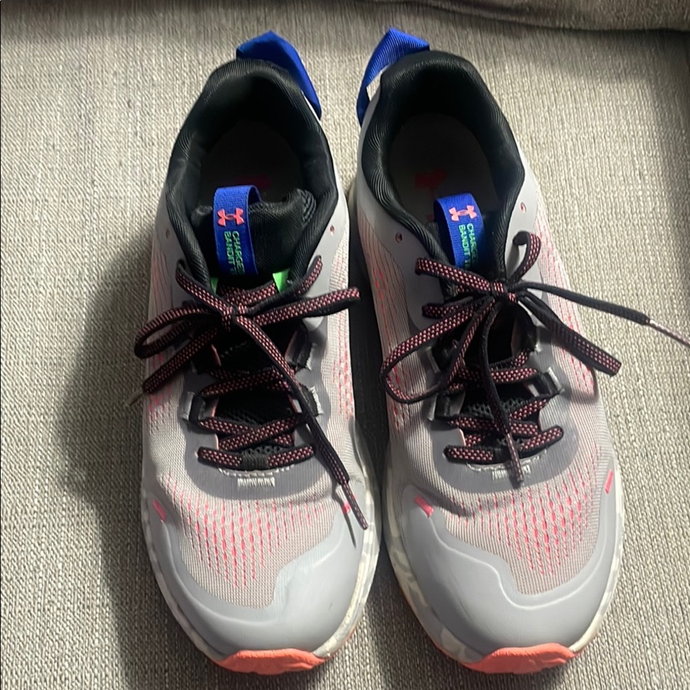 Under Armour Gray and Pink Sneakers with Breathable Mesh